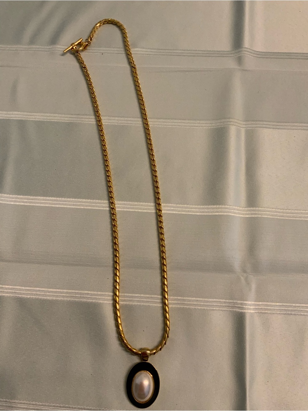 NWOT Anne Klein Gold-Tone Pendant Necklace with Pearl Accent - Women Jewelry